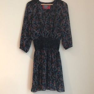 Vanessa Virginia Sheer Paisley Dress Anthropologie Size Small